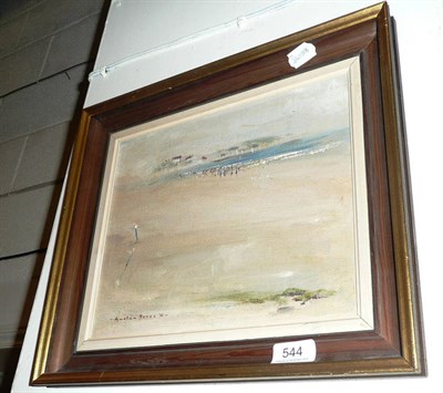 Lot 544 - Framed oil on board, view of Humanby, Yorkshire by Austen Hayes dated '75