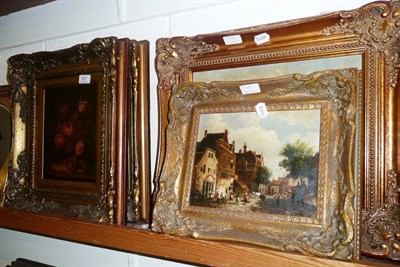 Lot 551 - Six assorted modern gilt framed oil pictures