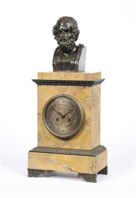 Lot 1334 - A Marble and Bronze Mounted Striking Mantel Clock, signed Archinard a Paris, circa 1830, the...