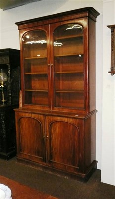 Lot 575 - Victorian mahogany glazed bookcase