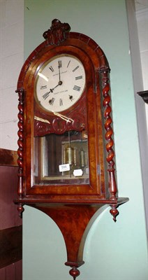 Lot 594 - James Crant of South Shields walnut-cased wall clock