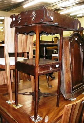 Lot 618 - Two Georgian mahogany washstands and a mahogany wall shelf (3)