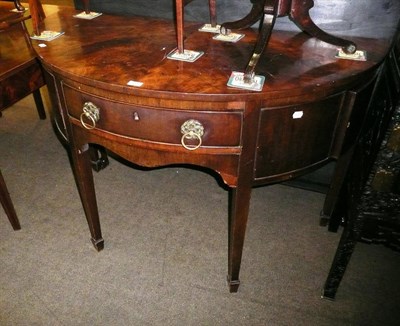 Lot 622 - George III mahogany D-section sideboard