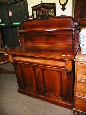 Lot 638 - Victorian mahogany toilet mirror, a mahogany over-mantel and a Victorian mahogany chiffonier