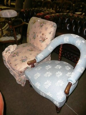 Lot 652 - Two Victorian chairs