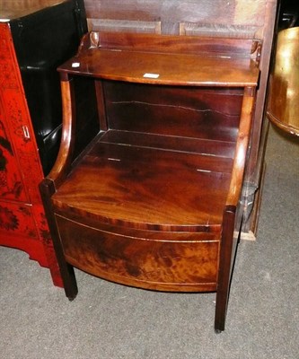 Lot 680 - Victorian mahogany step commode