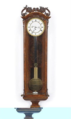 Lot 1346 - A Quarter Striking Vienna Wall Clock, circa 1840, the arched case with pierced cresting, glazed...