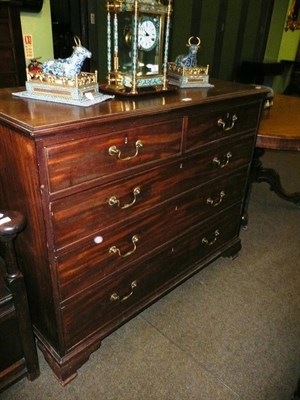 Lot 715 - 19th century mahogany four height chest of drawers