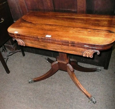 Lot 721 - Regency fold over card table