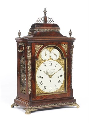 Lot 1355 - A Fine George III Mahogany Quarter Chiming Table Clock, Mat.s Nicolason, London, circa 1790,...