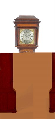 Lot 1358 - An Oak Eight Day Longcase Clock, signed Natl Sanders, Manchester, circa 1775, the case with a...