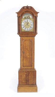 Lot 1359 - An Oak Eight Day Longcase Clock, signed Samuel Whalley, Manchester, circa 1775, case with swan neck