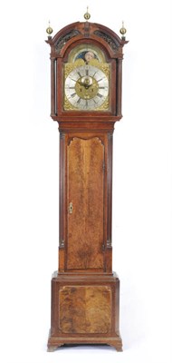 Lot 1361 - A Mahogany Eight Day Longcase Clock, signed Tho Clare, Warrington, circa 1780, the case with broken