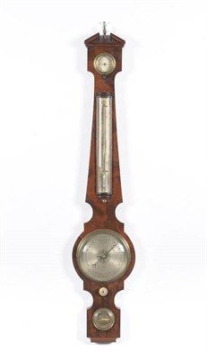 Lot 1367 - A Mahogany 6-inch Wheel Barometer, signed Youle, London, circa 1840, the case with broken...