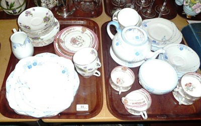 Lot 31 - A Grafton china part tea set, a Cauldon part tea set and another