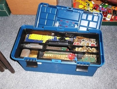 Lot 43 - Quantity of Meccano in a tool box