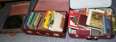 Lot 46 - A quantity of books and an antique bible (three cases)