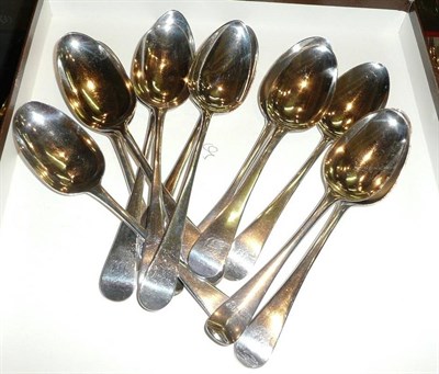 Lot 51 - Twelve Old English pattern silver tablespoons