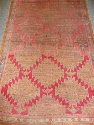 Lot 1374 - A Small Serabend Rug, the herati pattern field on a blue ground within an ivory meander border,...