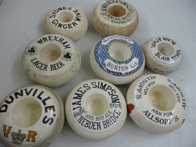 Lot 109 - Eight assorted advertising match strikers including Dunvilles, Wrexham lager beer, M Walker &...
