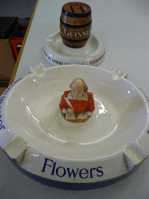 Lot 132 - A Carlton ware Flowers ashtray and a Minton Guinness ashtray