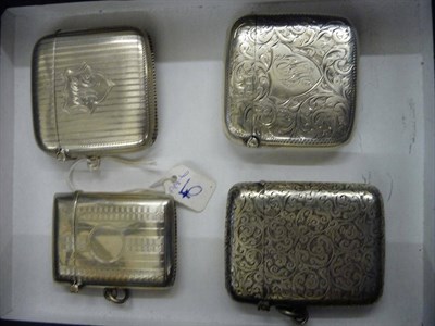 Lot 137 - Four silver vestas, Birmingham 1928, 1904, 1908 and 1925