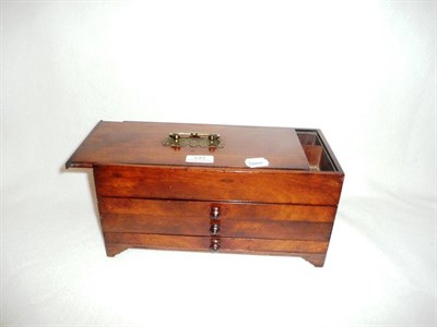 Lot 145 - 19th century mahogany writing box