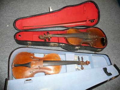 Lot 191 - Two German violins