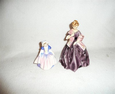 Lot 207 - A Royal Worcester figure 'First Dance' 3629 and a Royal Doulton figure 'Dinky Do' HN1678 (2)