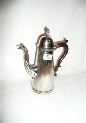 Lot 221 - A silver coffee pot