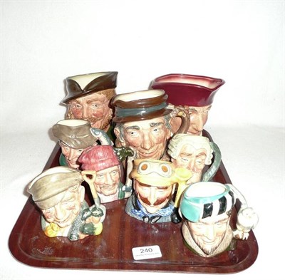 Lot 240 - Nine assorted Doulton character jugs