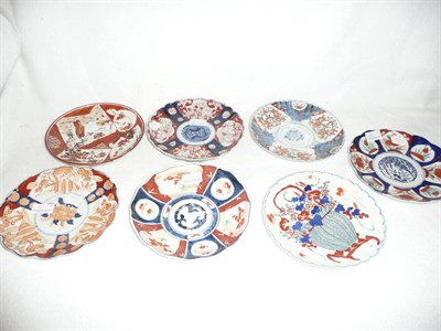 Lot 261 - Seven assorted Imari plates, late 19th/early 20th century