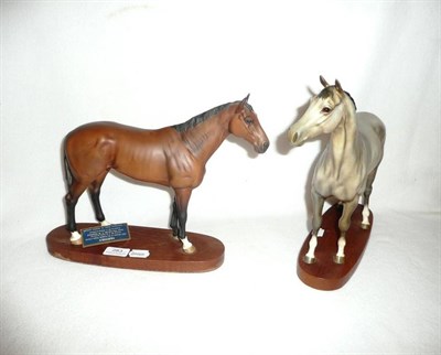 Lot 283 - Beswick Nijinsky and Grey Hunter (2)