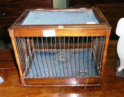 Lot 349 - Victorian mahogany and fruitwood bird cage