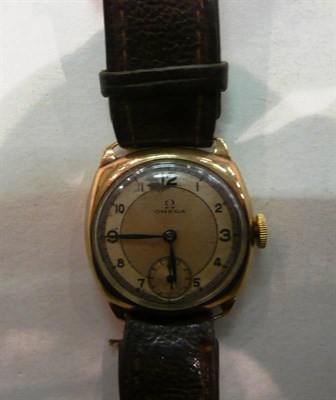 Lot 364 - 9 carat gold Omega wristwatch