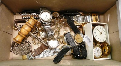 Lot 375 - Quantity of wristwatches, watch movements etc and a corkscrew