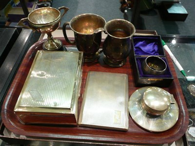 Lot 381 - Seven small items of silver