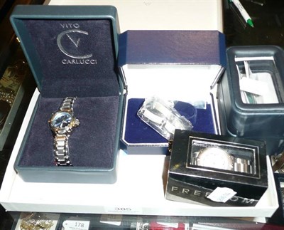 Lot 385 - Vito sports watch, Freedom watch, Sekonda watch, Mother of Pearl, pendant