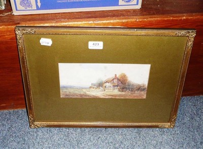 Lot 423 - Harry Goodwin - Thatched Cottage, watercolour