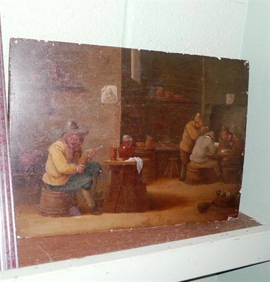 Lot 442 - Continental school of figures bearing a signature D. Teniers