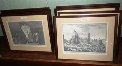 Lot 446 - A set of eight Italian engravings