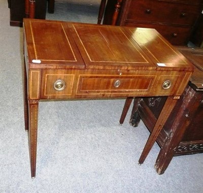 Lot 490 - 19th century mahogany dressing table on square tapered legs