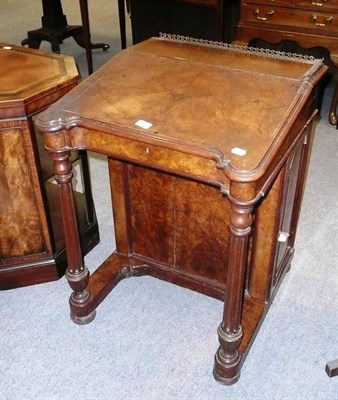 Lot 506 - Victorian walnut davenport (a.f.)