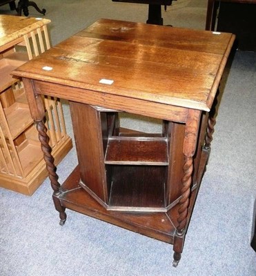 Lot 508 - Late Victorian oak revolving bookcase