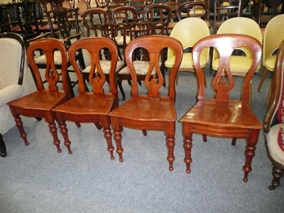 Lot 528 - Four Victorian chairs with solid seats