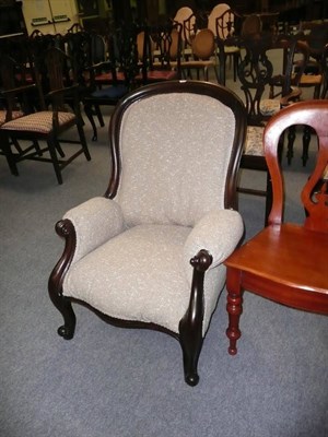 Lot 529 - Victorian mahogany framed chair