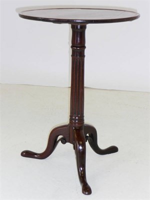 Lot 1419 - A Mahogany Tripod Table, the dished circular top on a fluted pillar and cabriole base with...