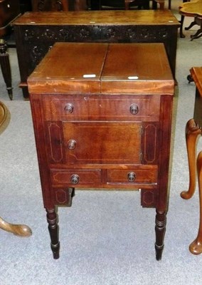 Lot 541 - 19th century mahogany pot cupboard (a.f.)