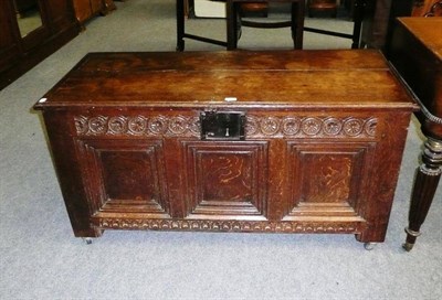 Lot 545 - Late 17th century joined oak coffer