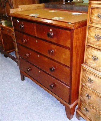 Lot 564 - Mahogany and pine chest of drawers